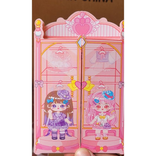 COMBO 5 Bộ dán trang trí sticker công chúa, Bộ dán sticker hình tủ quần áo cho bé