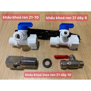 Khoá Chia Máy Lọc Nước đầu vào ,khẩu khoá nhựa đầu vào ren 21 dây 10, ren 21 dây 6 dùng cho máy lọc nước,phun sương….
