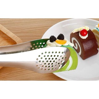 Dụng cụ kẹp gắp thức ăn thực phẩm chống nóng, gắp thịt bánh đồ bếp hấp nướng lò vi sóng, gắp đá lớn nhỏ chuyên dụng inox