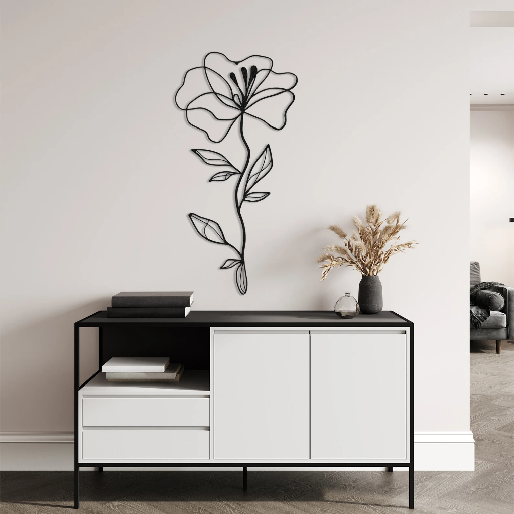 Tranh sắt CNC A07| Tranh sắt " Nhánh hoa", Treo tường nghệ thuật, Decor Trang trí
