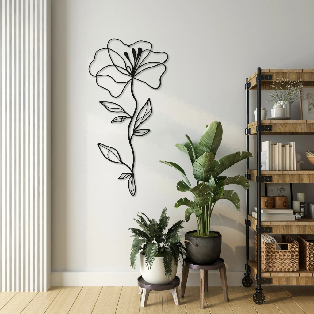 Tranh sắt CNC A07| Tranh sắt " Nhánh hoa", Treo tường nghệ thuật, Decor Trang trí