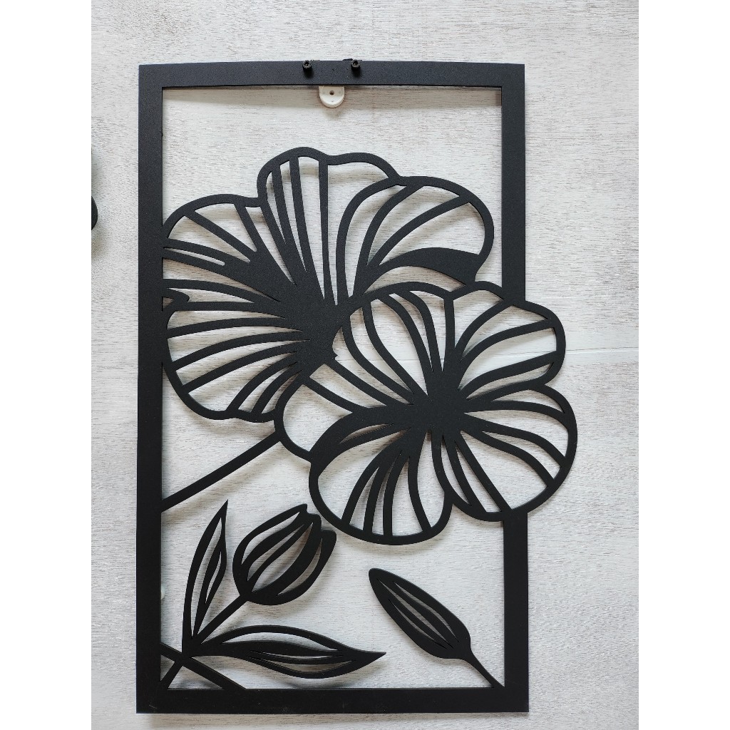 Tranh sắt CNC A05| Tranh sắt "Hoa", Treo tường nghệ thuật, Decor Trang trí