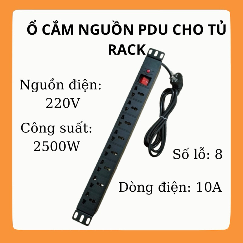 Thanh PDU, Ổ Cắm Điện 8 Chấu Đa Năng Lắp Tủ Rack | Shopee Việt Nam