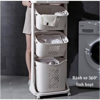 Kệ đựng đồ đa năng,kệ nhựa 3 tầng có bánh xe,Kệ đựng đồ nhà tắm NHỰA VIỆT NHẬT 5567