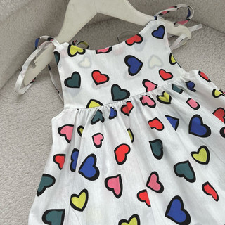Váy bé gái 2 dây maxi hình tim đáng yêu 1-7 tuổi (9-26kg)