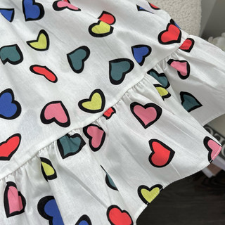Váy bé gái 2 dây maxi hình tim đáng yêu 1-7 tuổi (9-26kg)