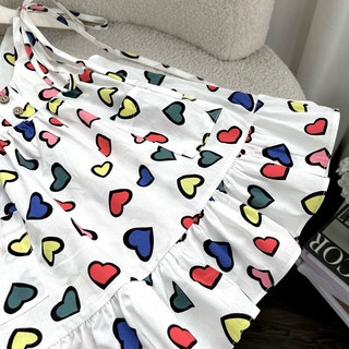 Váy bé gái 2 dây maxi hình tim đáng yêu 1-7 tuổi (9-26kg)