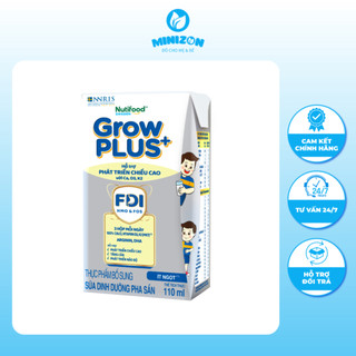 Vỉ 4 hộp sữa nước Grow Plus Height Boosting Nutifood 110ml