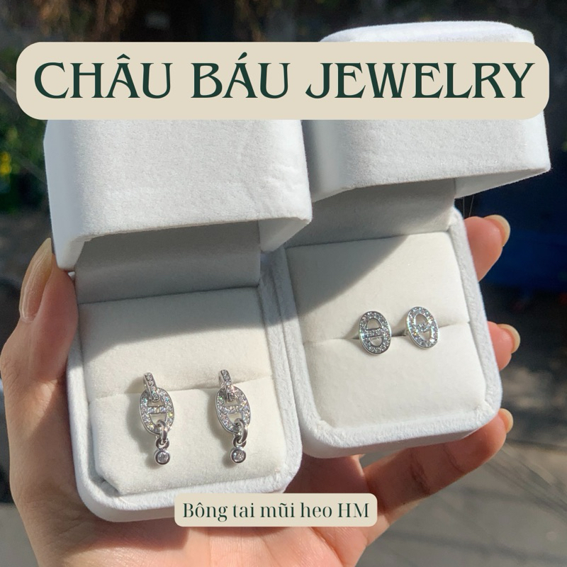 [Ảnh & Clip thật] Bông tai Bạc S925 HM móng ngựa bông sát tai và bông dài
