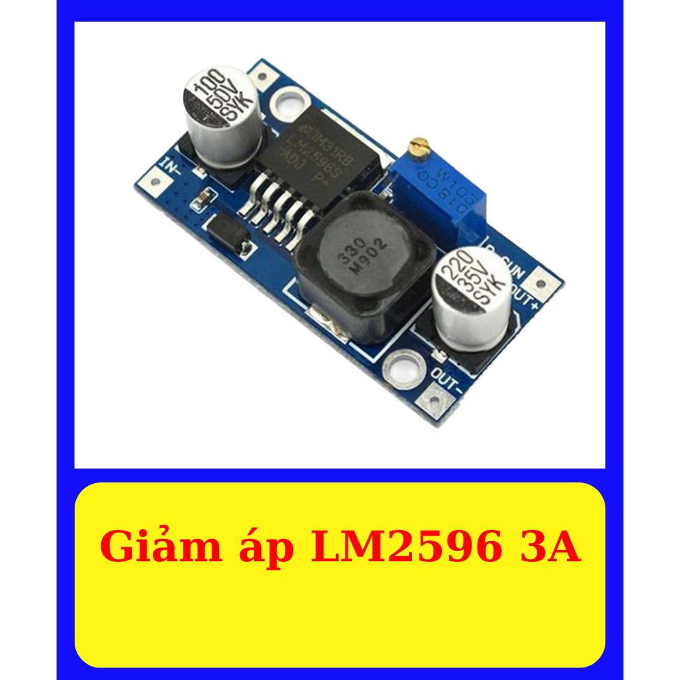 Mạch Giảm Áp DC LM2596 3A - Mạch hạ áp Dc - Mạch chỉnh áp | Shopee Việt Nam