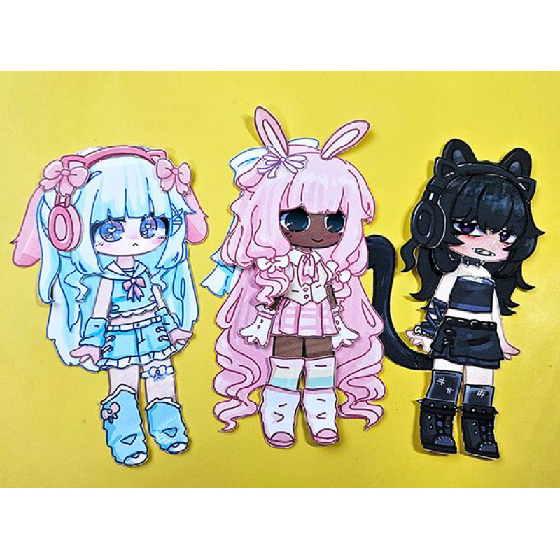 Đồ chơi Búp bê Melody, Kuromi, Cinamoroll phong cách Anime - Búp bê giấy Pighandmade | Shopee ...