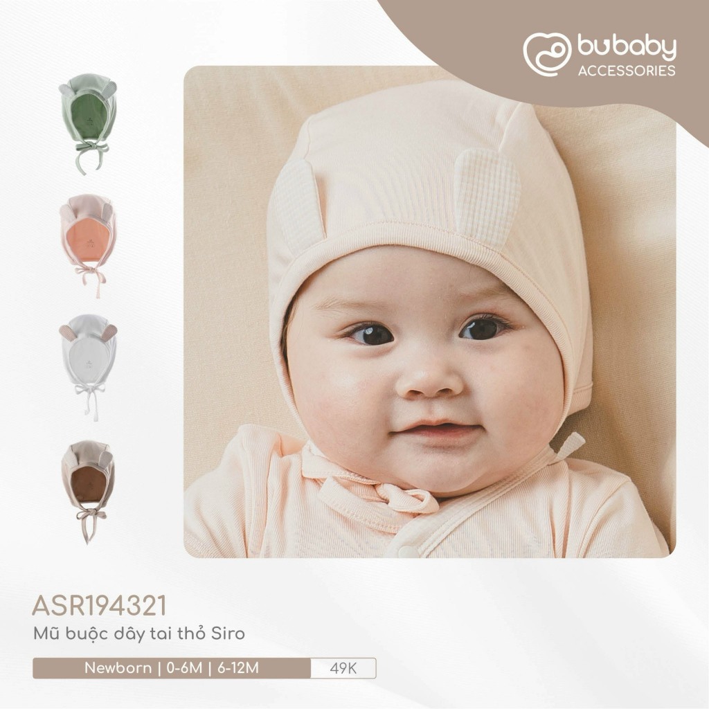 Bubaby ASR194321 Mũ buộc dây tai thỏ siro cho bé | Shopee Việt Nam