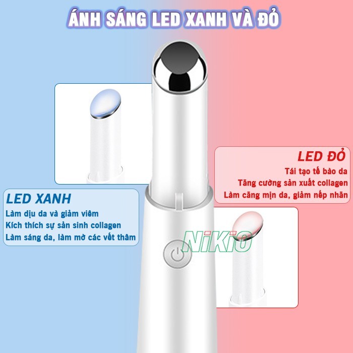 Máy Massage Mắt, Mát Xa Môi Nikio NK-115 - Giảm Nếp Nhăn Và Thâm Quầng Mắt, Mỏi Mắt Hiệu Quả