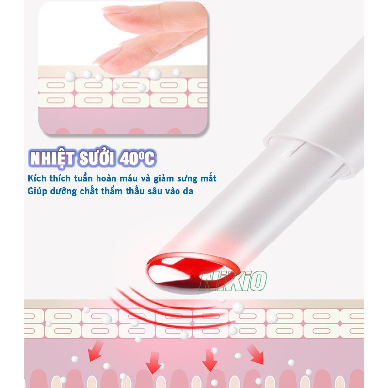 Máy Massage Mắt, Mát Xa Môi Nikio NK-115 - Giảm Nếp Nhăn Và Thâm Quầng Mắt, Mỏi Mắt Hiệu Quả