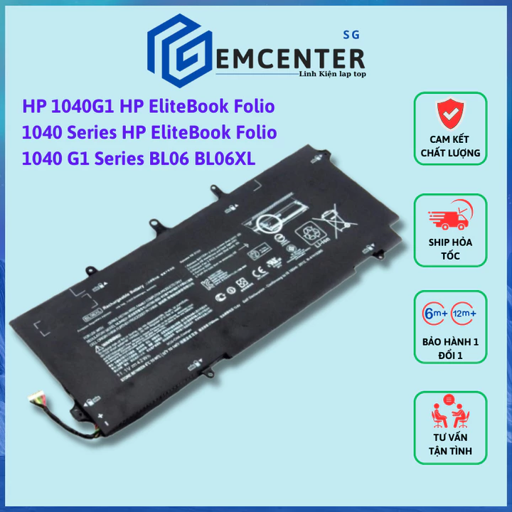 PIN ZIN 100% Laptop HP 1040G1 HP EliteBook Folio 1040 Series HP EliteBook Folio 1040 G1 Series BL06 BL06XL