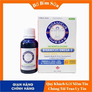 Bioamicus Omega-3 Bổ Sung DHA + EPA Hỗ Trợ Bé Phát Triển Trí Não Và Mắt Sáng Khoẻ Chính Hãng