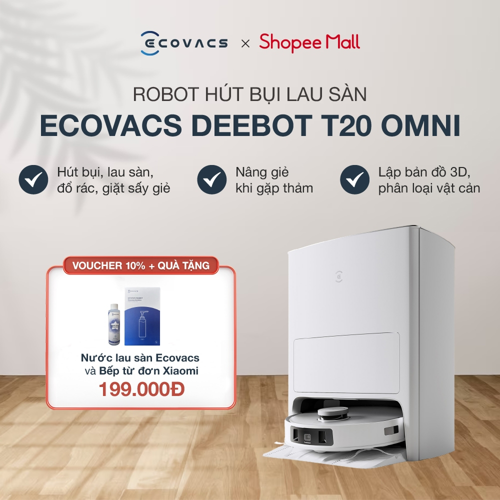 Robot hút bụi lau sàn Ecovacs T20 OMNI