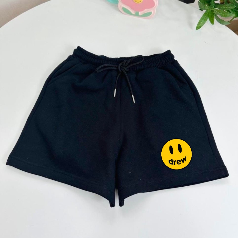 Quần Short NỮ DREW MẶT CƯỜI Chất Liệu Nỉ Chân Cua Cao Cấp Nhiều Màu Unim Store - QSN02