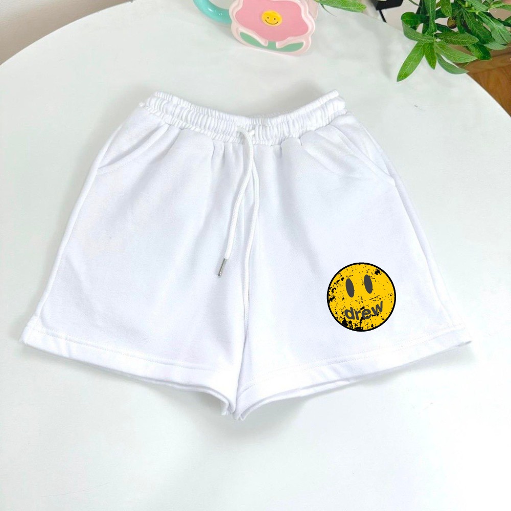 Quần Short NỮ DREW MẶT CƯỜI Chất Liệu Nỉ Chân Cua Cao Cấp Nhiều Màu Unim Store - QSN02
