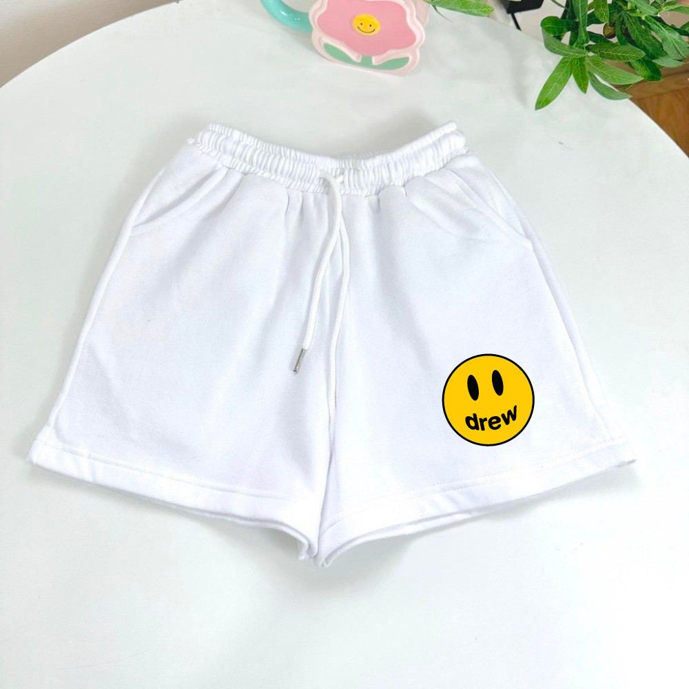 Quần Short NỮ DREW MẶT CƯỜI Chất Liệu Nỉ Chân Cua Cao Cấp Nhiều Màu Unim Store - QSN02