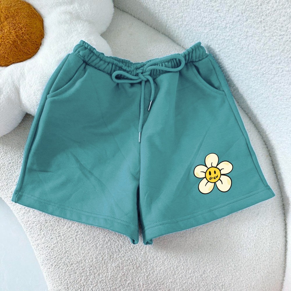 Quần Short NỮ DREW MẶT CƯỜI Chất Liệu Nỉ Chân Cua Cao Cấp Nhiều Màu Unim Store - QSN02