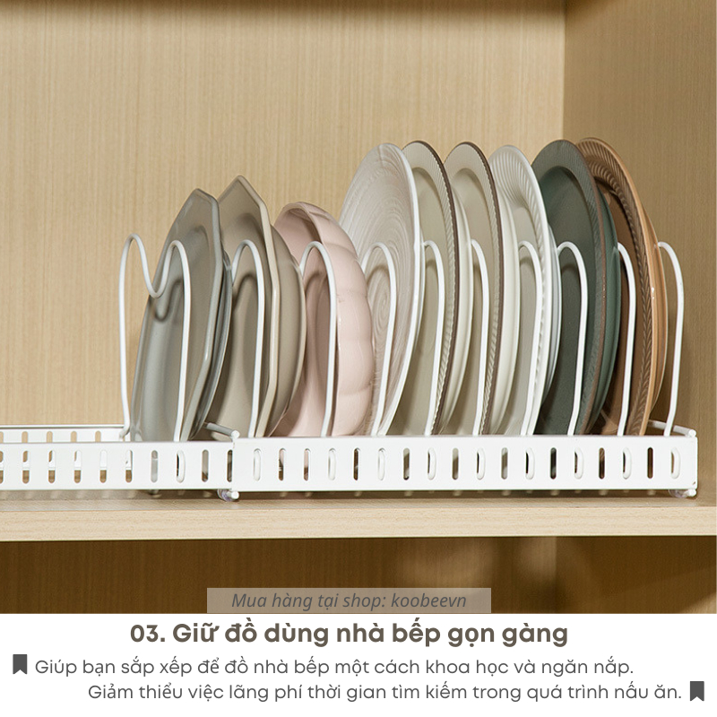 Khay Giá Úp Bát Đĩa Xoong Cài Nắp Vung Để Bàn Chân Lồng Tùy Chỉnh Khoảng Cách Cao Cấp | 027