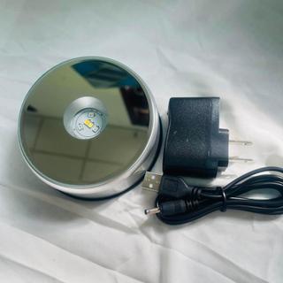 (9cm) Đế xoay trưng bày sản phẩm có đèn led, bàn xoay tự động, cắm điện trực tiếp chịu lực 4kg