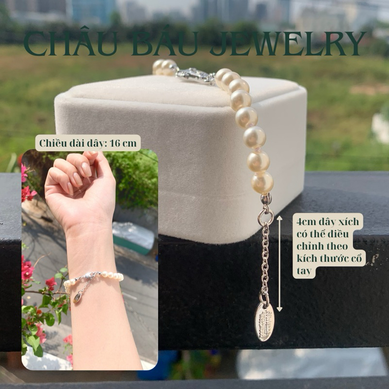 [Ảnh & clip thật] Vòng tay chuỗi hạt trai Hành tinh và Ngôi sao - Bạc S925