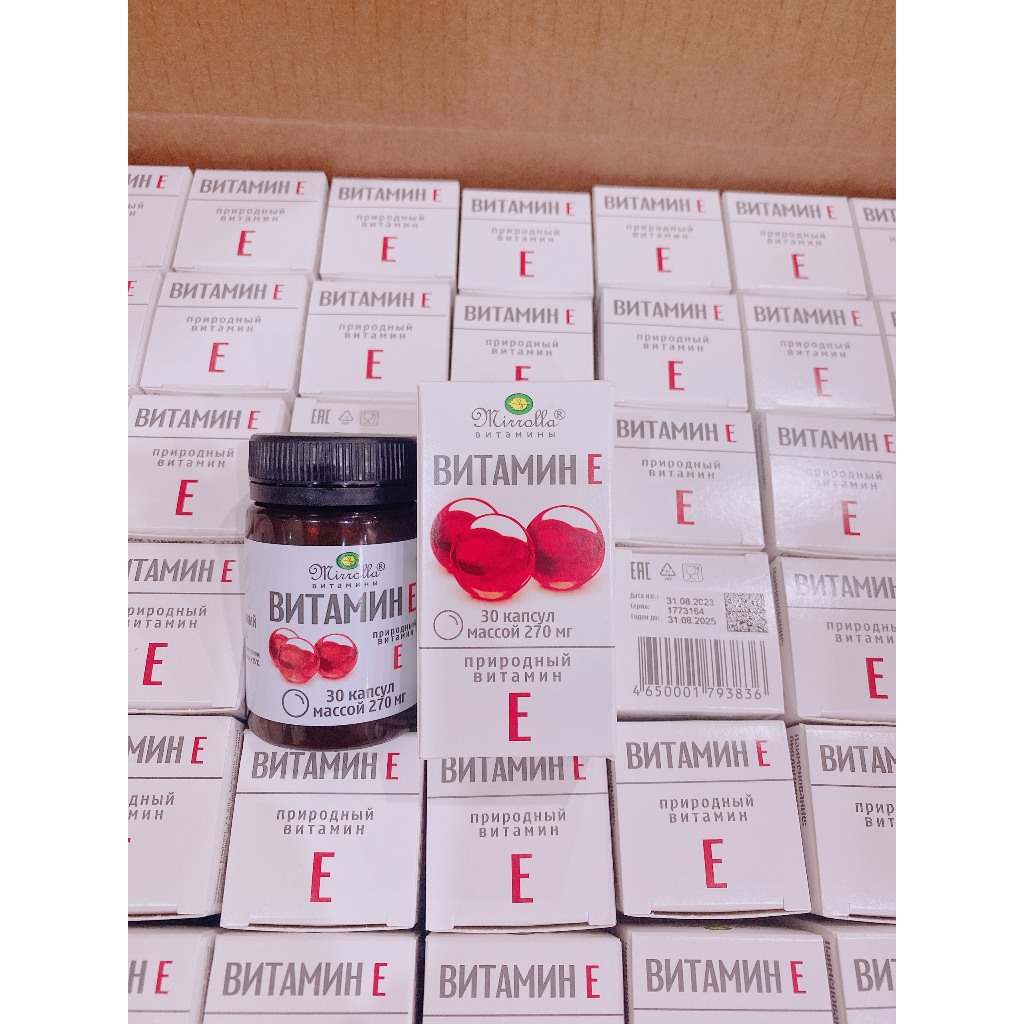 [DATE MỚI] Vitamin E Đỏ Nga Mirrolla 270mg & 400mg Đẹp Da - HÀNG CHÍNH HÃNG NGA