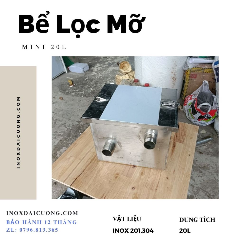 BỂ LỌC MỠ MINI GIA ĐÌNH 20L INOX ĐẠI CƯỜNG | Shopee Việt Nam