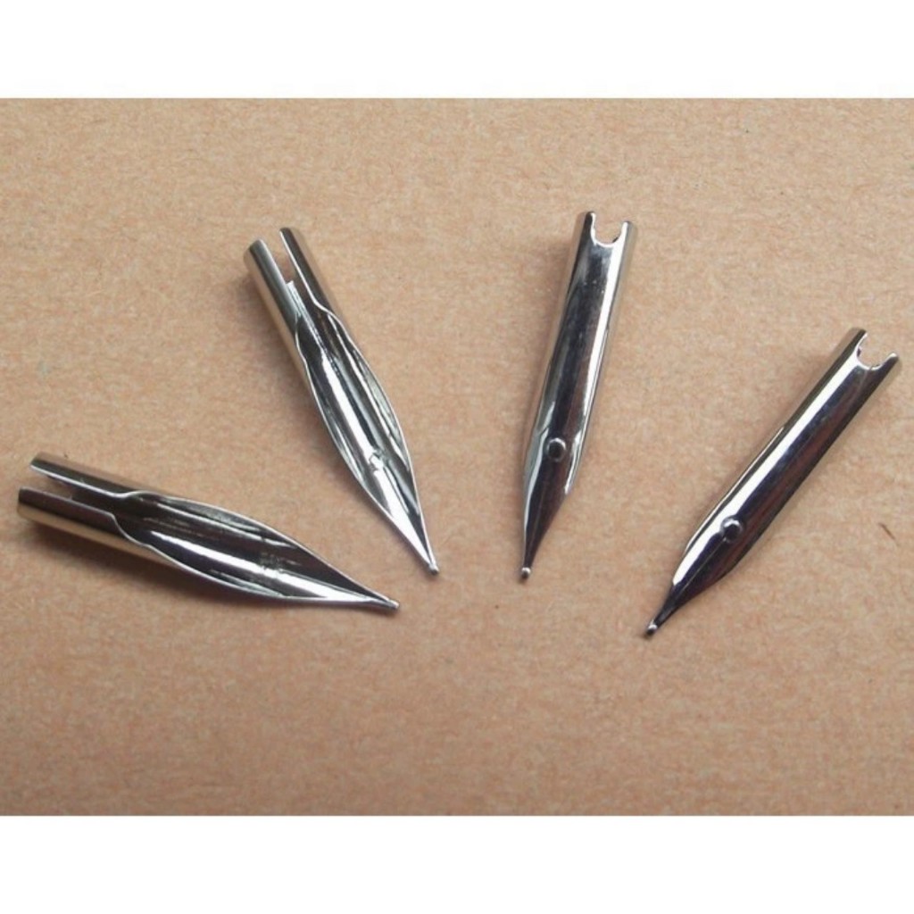 Combo 10 Ngòi Mài Đầu Hạt Gạo Siêu Êm Trơn Chuyên Dụng Cho Nhiều Dòng Bút Máy. Nét Chữ 0.38mm