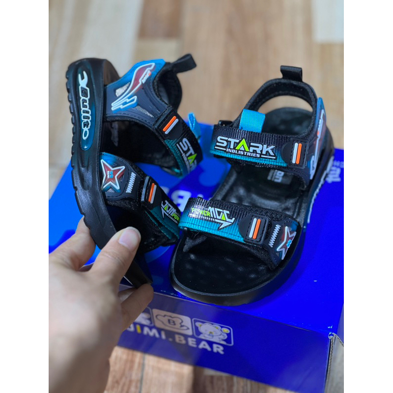 dép cho bé trai êm chân chống trượt khâu đế bền đẹp kiểu dáng thể thao QCCC full box có size đại 810 ( ảnh thật )