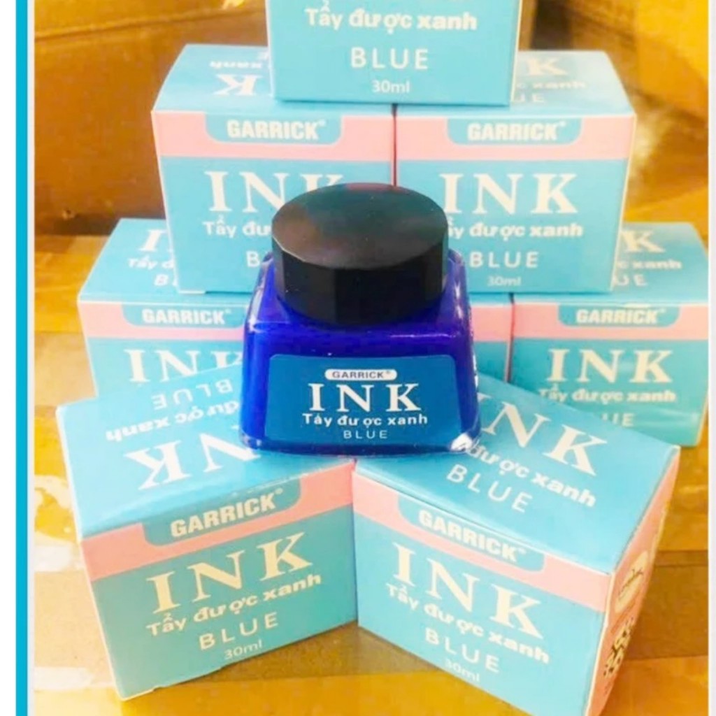 (Hot) Mực Ink Xóa Được Lọ 30ml (Tặng 2 tẩy) , Mực Ink Tẩy Được có 3 màu tím/xanh/đen