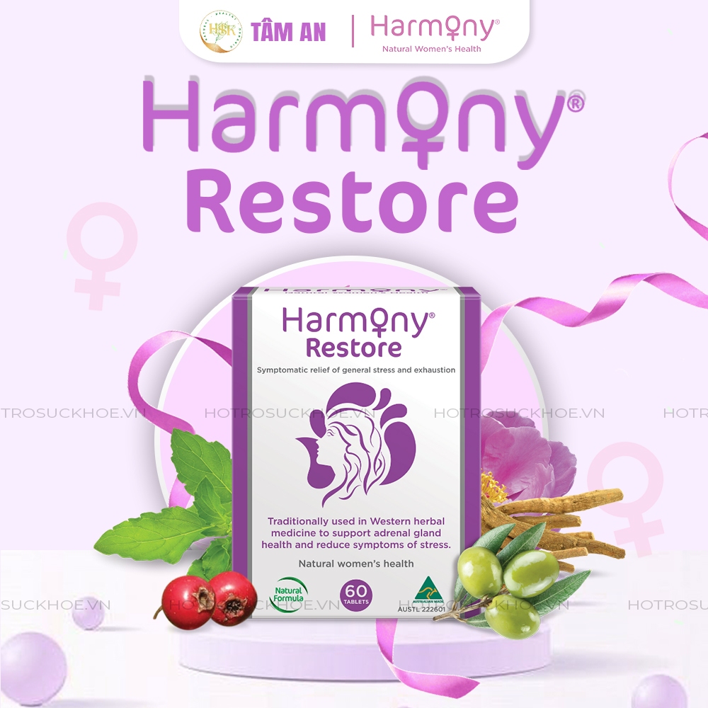 Viên uống nội tiết nữ Harmony Restore giảm căng thẳng mệt mõi, chống ...