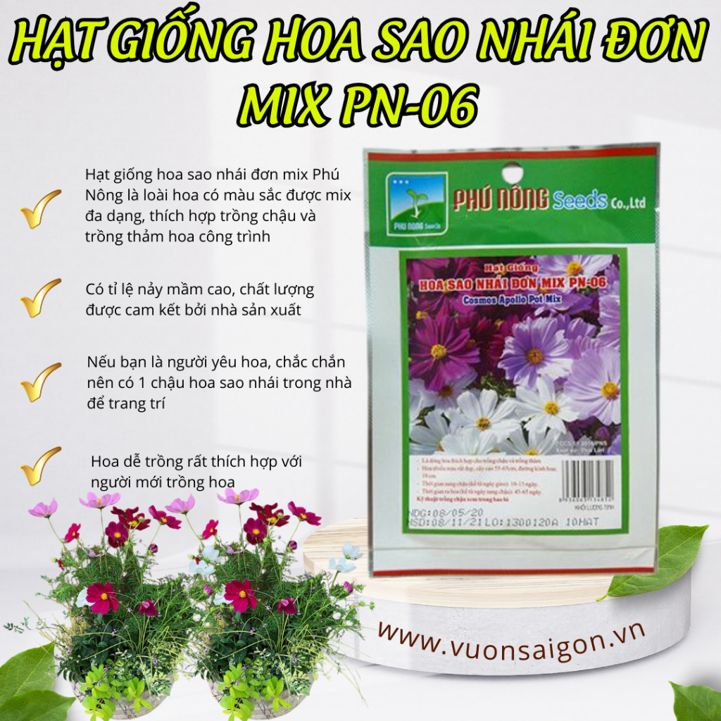 Hạt giống hoa sao nhái đơn mix Phú Nông 1