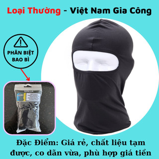 SWAT Khăn Trùm Đầu Ninja FULL Đen Siêu Co Giản Thoáng Mát Libi House Phụ Kiện Du Lịch