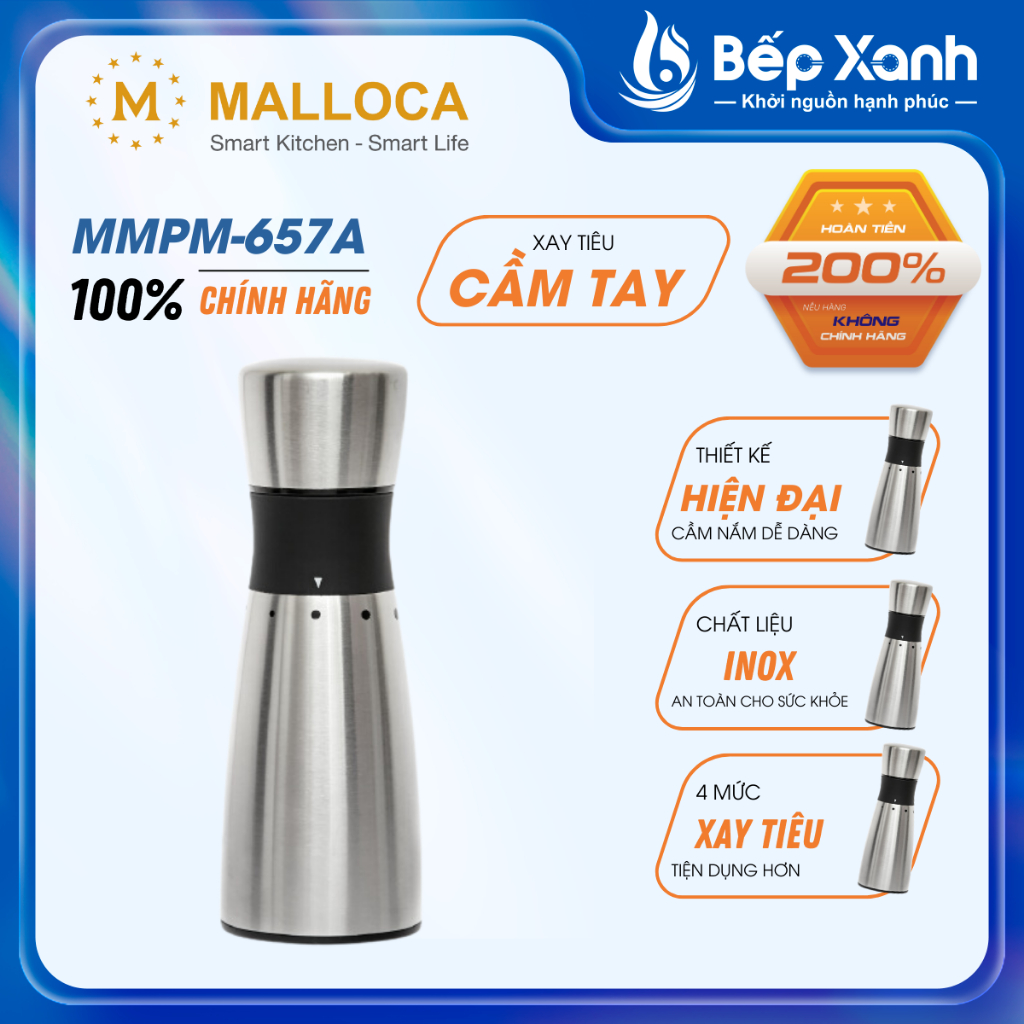 Ảnh Dụng cụ xay tiêu Malloca MMPM-657A - điểu chỉnh 4 mức xay 1