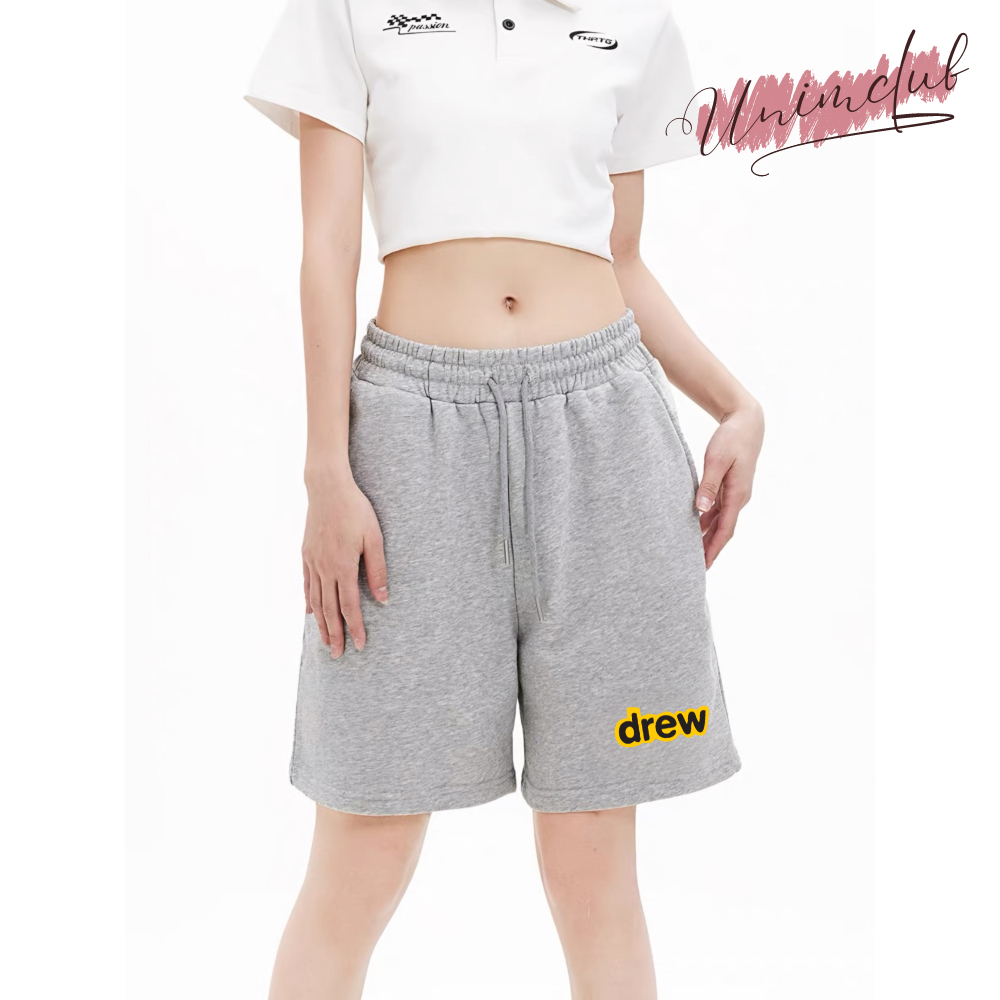 Quần Short Unisex Mặt Cười Mới Vải Cotton Da Cá Cao Cấp Nam Nữ - QSDR3W