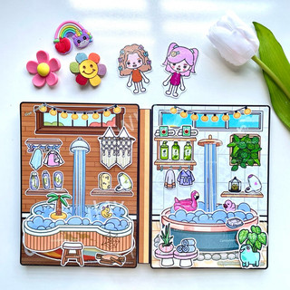 Đồ chơi Cuộc sống giàu vs nghèo của 2 em bé TocaBoca - Búp bê giấy