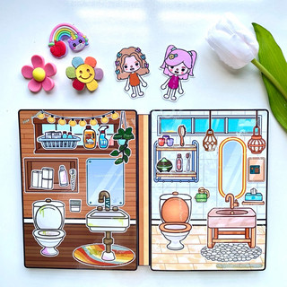Đồ chơi Cuộc sống giàu vs nghèo của 2 em bé TocaBoca - Búp bê giấy