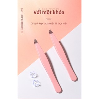 Nhíp Nhổ Lông Mày LMLTOP Cao Cấp Bằng Thép Không Gỉ - Nhíp Gắp Mi Chuyên Dụng Inox - LMLTOP