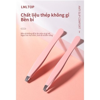 Nhíp Nhổ Lông Mày LMLTOP Cao Cấp Bằng Thép Không Gỉ - Nhíp Gắp Mi Chuyên Dụng Inox - LMLTOP