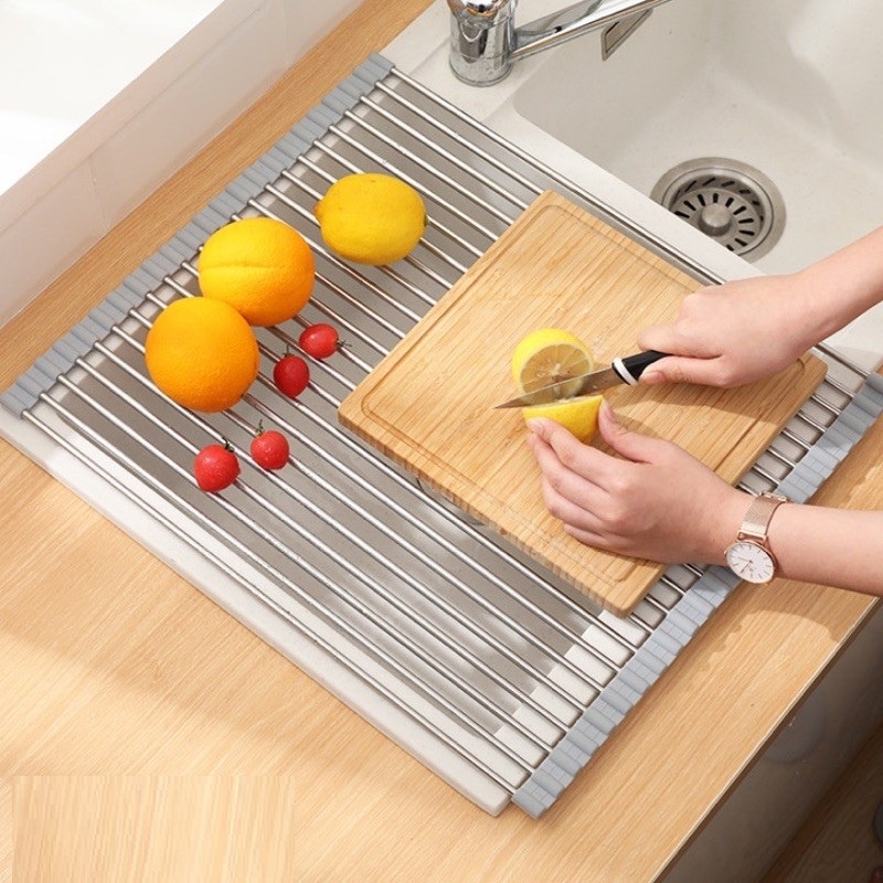 Giá Inox gác bồn rửa để rau củ quả chén bát ráo nước - Thanh Gác Bồn ...