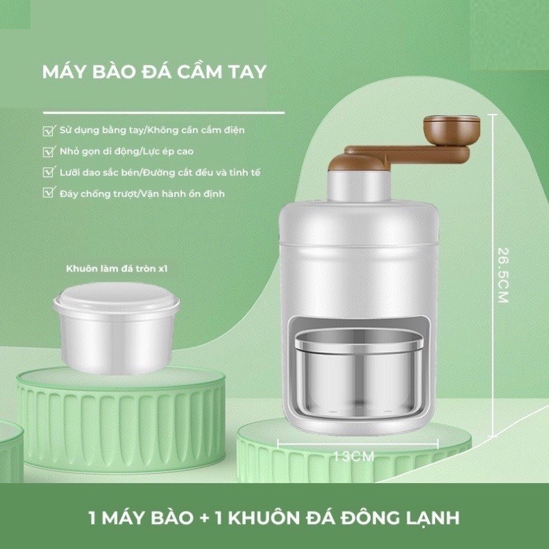 Máy Xay Đá ,Máy Bào Đá Bằng Tay  Siêu Min Tiện Lợi,Máy bào đá tuyết Cho Bé Và Cho Cả Nhà
