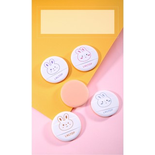 Bộ 2 Bông Mút Tán Trang Điểm Hình Thỏ LMLTOP Dễ Thương Giúp Tán Kem Nền Cushion Phấn Phủ Hiệu Quả - LMLTOP