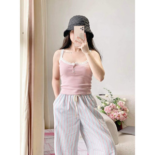 𝗛𝗮̀𝗻𝗴 𝗰𝗵𝗶́𝗻𝗵 𝗵𝗮̃𝗻𝗴 Quần ngủ pyjamas hoạ tiết kẻ gingham chất thô lụa - O.N WORKSHOP