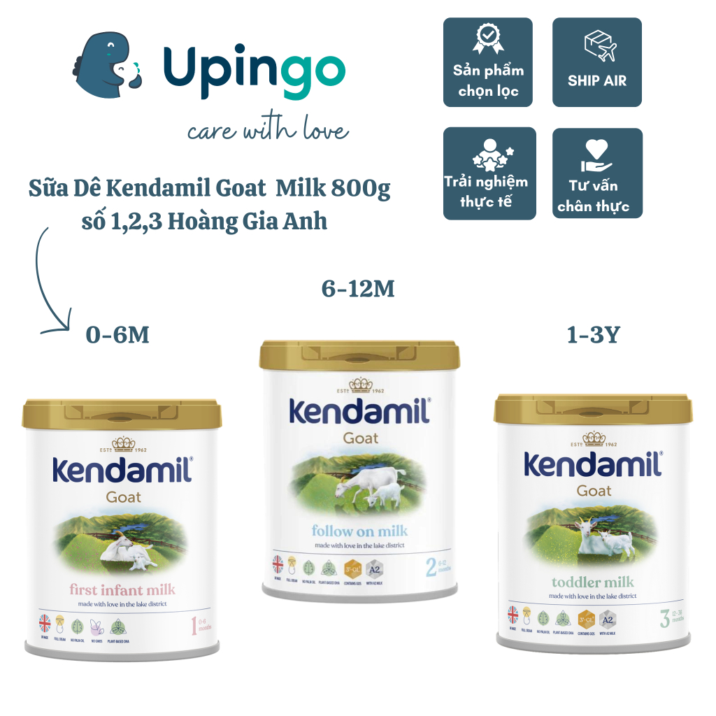 [Date 2025] Sữa Dê Kendamil Goat số 1,2,3 800g nội địa Anh mẫu mới Shopee Việt Nam