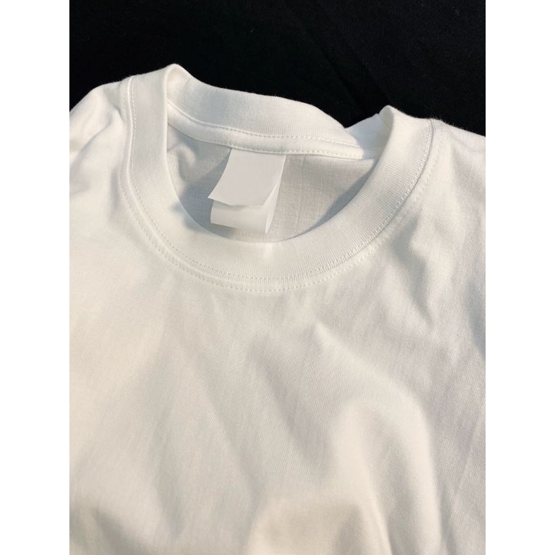 Phiên bản Hàn Quốc áo thun cotton trắng đa năng áo sơ mi nữ có đáy mùa xuân 2024 mới niche sang trọng áo rộng