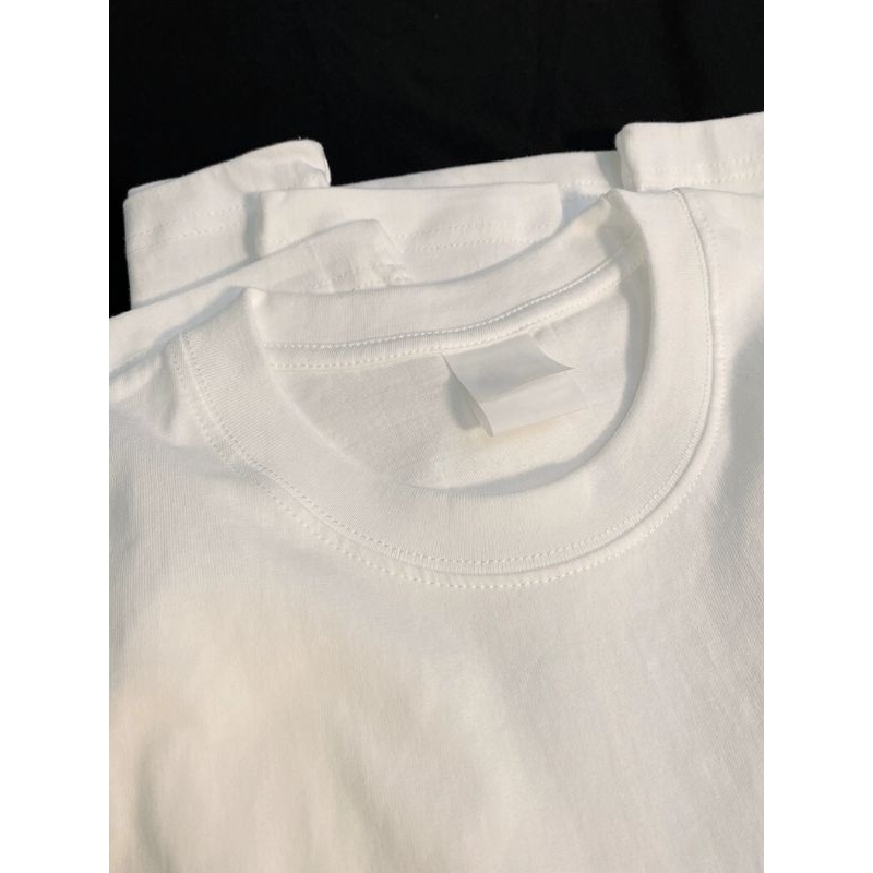 Phiên bản Hàn Quốc áo thun cotton trắng đa năng áo sơ mi nữ có đáy mùa xuân 2024 mới niche sang trọng áo rộng