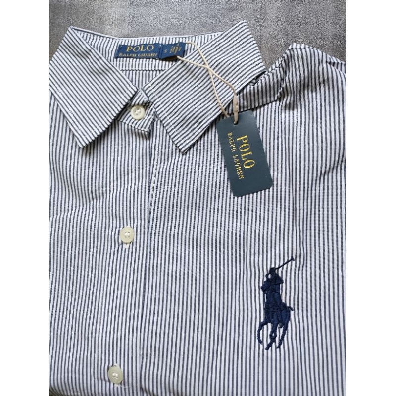 (Sale) Áo sơmi kẻ tay dài form rộng dài cánh dơi nữ Polo*